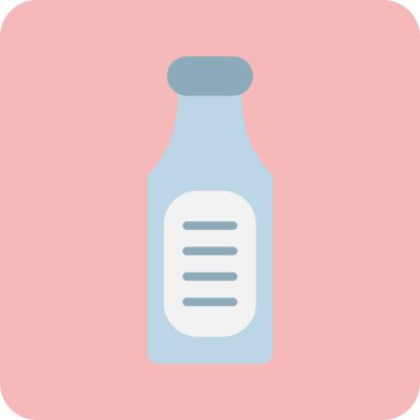 süt şişesi simgesi, vektör illüstrasyonu