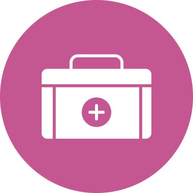 İlk yardım çantası simgesinin vektör illüstrasyonu