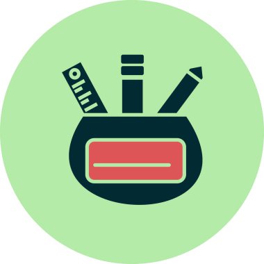 Kalem kutusu simgesi, vektör illüstrasyonu