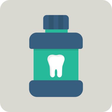 Mouth Wash simge vektörü web ve mobil uygulama tasarımınız için beyaz arkaplanda izole edilmiş, logo konsepti