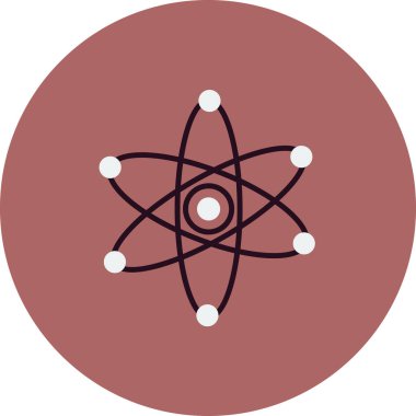 atom simgesi, vektör illüstrasyonu, Nucleus sembolü