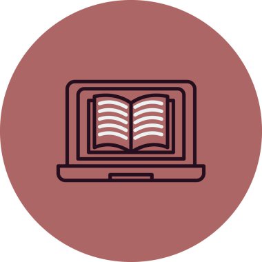 çevrimiçi öğrenme simgesi vektör illüstrasyonu