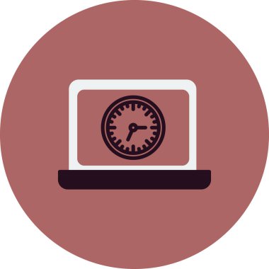 Dizüstü bilgisayar simgesi vektör çizimi