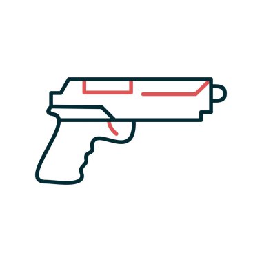 Bir silah simgesinin vektör illüstrasyonu 