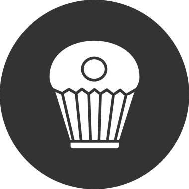 cupcake ikonu vektör illüstrasyonu