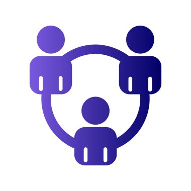 Takım çalışması simgesi vektör illüstrasyonu