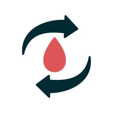 Geri dönüşüm simgesi, vektör illüstrasyonu