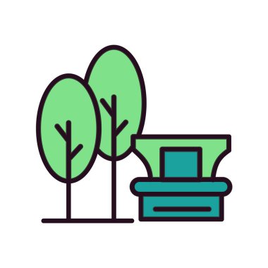 Bahçe ikonu vektör illüstrasyonu