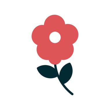 çiçek simgesi vektör illüstrasyonu