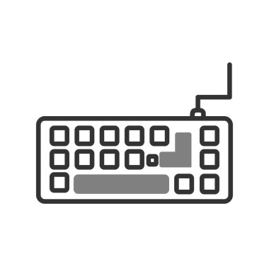 Klavye vektörü ince çizgi simgesi 