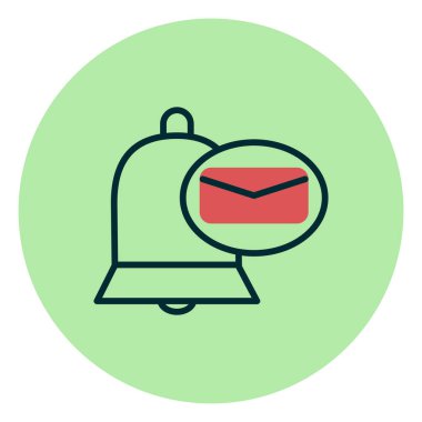 Bildirim simgesi, vektör illüstrasyonu