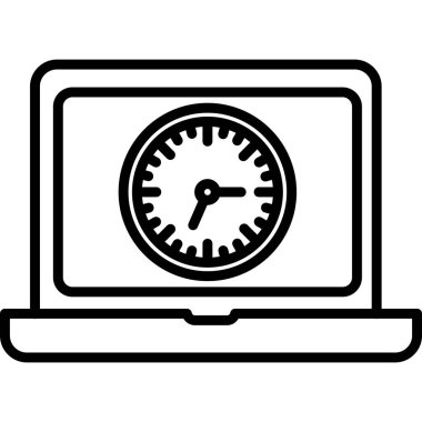 Dizüstü bilgisayar simgesi vektör çizimi