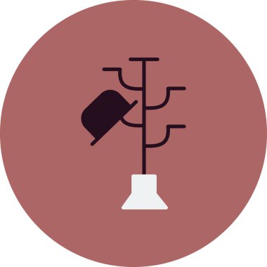 Hatstand simgesi, vektör çizimi