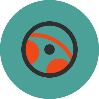 Bir direksiyon simgesinin vektör çizimi. 