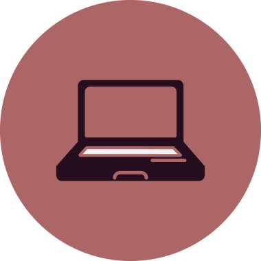 Dizüstü bilgisayar simgesi vektör çizimi