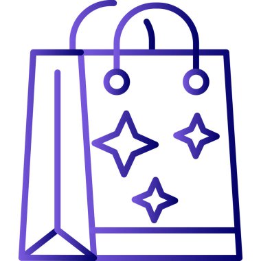 Alışveriş poşeti simgesi, vektör illüstrasyonu