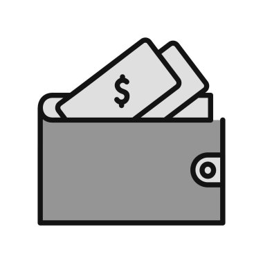 cüzdan ikonu vektör illüstrasyonu