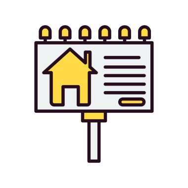 Bill Board simge vektör illüstrasyonu