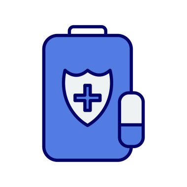 Tıbbi Tabletler ikonu. vektör illüstrasyonu