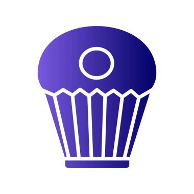 cupcake ikonu vektör illüstrasyonu