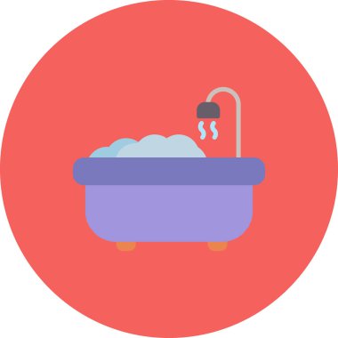 Küvet. Web simgesi basit tasarım 