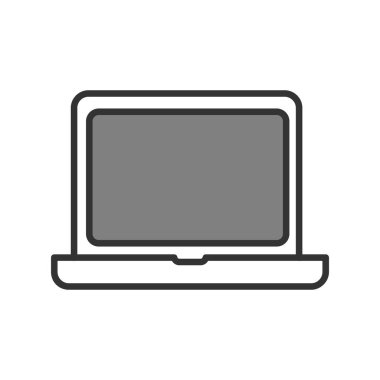 Dizüstü bilgisayar simgesi vektör çizimi