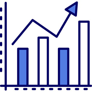 grafik, diyagram simgesi vektör çizimi