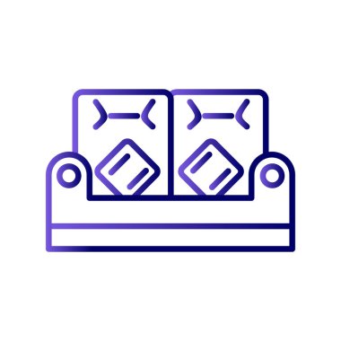 Koltuk simgesi, vektör illüstrasyonu