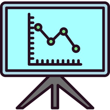 sunum simgesi vektör illüstrasyonu