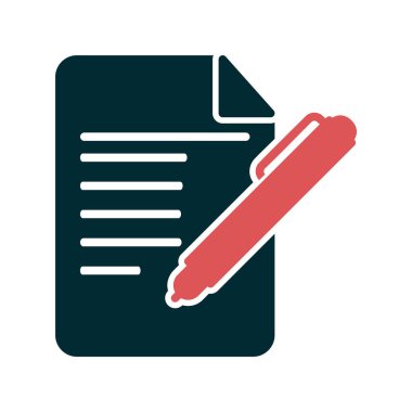 not ve kalem vektör illüstrasyonu