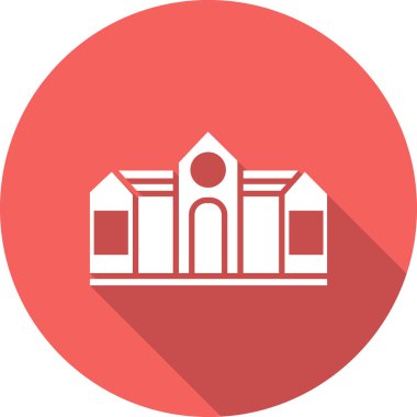 Üniversite kampüs binası ikonunun vektör illüstrasyonu 