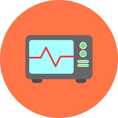 ECG İzleyicisinin vektör çizimi