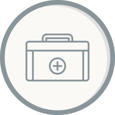 İlk yardım çantası simgesinin vektör illüstrasyonu