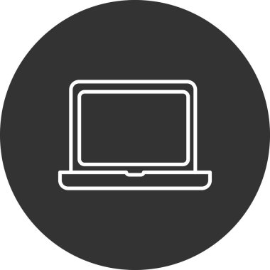 Dizüstü bilgisayar simgesi vektör çizimi