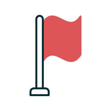 bayrak ikonu vektör illüstrasyonu