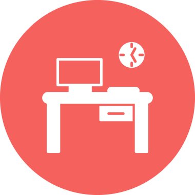 ofis tablosu vektör illüstrasyonu