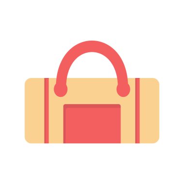 Sırt çantası simgesi, vektör illüstrasyonu