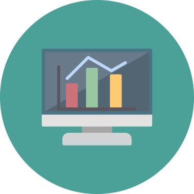 Diyagram grafik simgesi, vektör illüstrasyonu