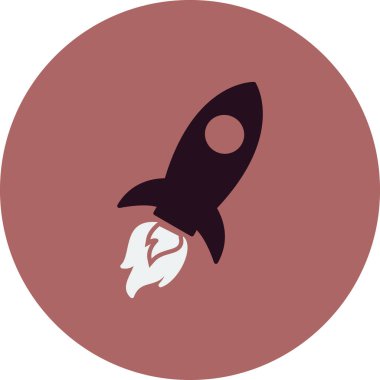 Füze simgesi, vektör çizimi