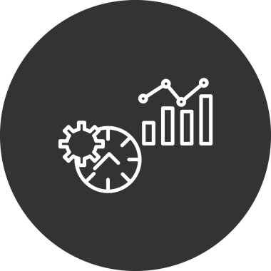 Zaman yönetimi simgesi vektör illüstrasyonu