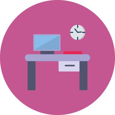 ofis tablosu vektör illüstrasyonu