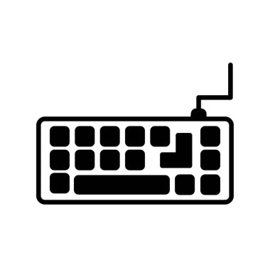 Klavye vektörü ince çizgi simgesi 