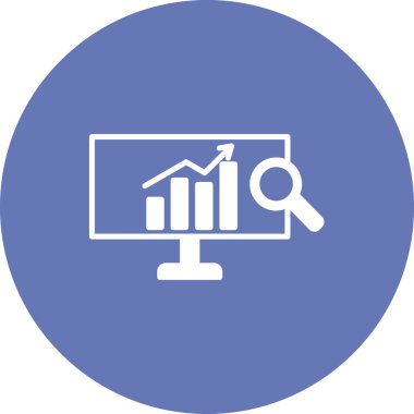 Analizler ince çizgi simgesi, veri araştırma vektörü illüstrasyonu