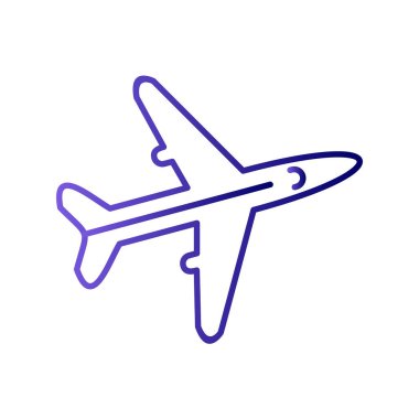 Uçak simgesi vektör illüstrasyonu