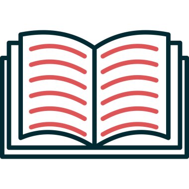 kitap simgesi vektör illüstrasyonu