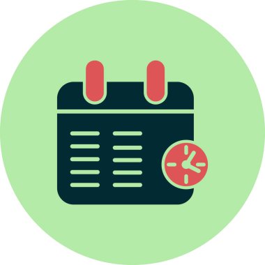 Takvim simgesi, vektör çizimi 