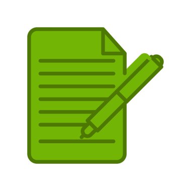 not ve kalem vektör illüstrasyonu