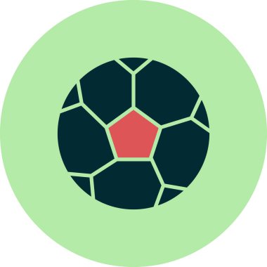 Futbol topu ikonu. Düz dizayn. vektör illüstrasyonu. 
