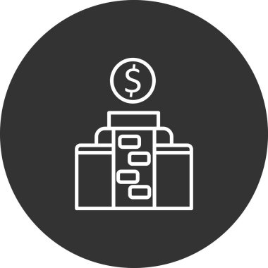 ofis binası simgesi, vektör illüstrasyonu