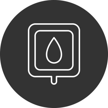 Kan Torbası simgesi, vektör çizimi